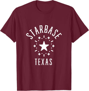 Starbase Texas Boca Chica Starship Space Travel Souvenir T-Shirt - T-Shirt | Maroon
