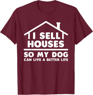 Funny Realtor Art Women Real Estate House Lovers T-Shirt - T-Shirt | Maroon