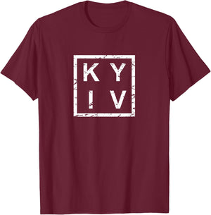 Stylish Kiev Kyiv T-Shirt - T-Shirt | Maroon