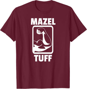 Mazel Tuff Funny Jew Gift Jewish Workout Gym Strong T-Shirt - T-Shirt | Maroon