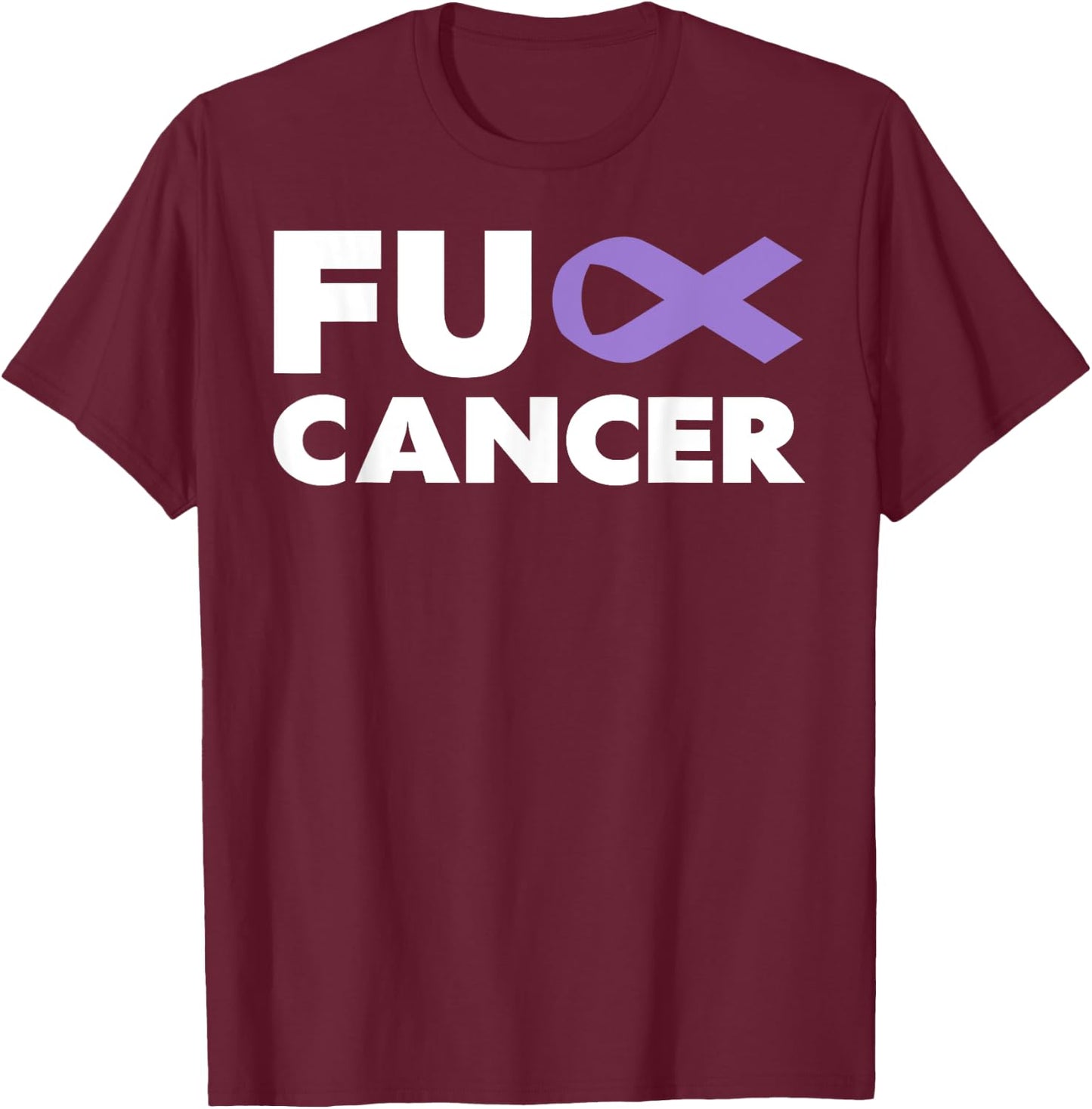 Fuck-Cancer - Fuck-Pancreatic Cancer Awareness T-Shirt - T-Shirt | Maroon