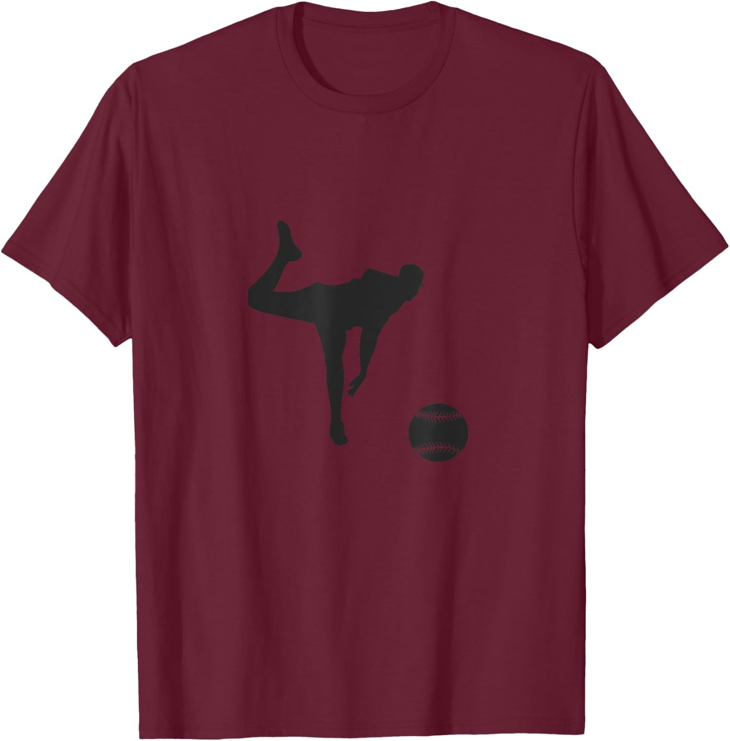Pitcher Baseball T-Shirt - T-Shirt | Maroon