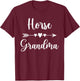 Horse Grandma Funny Equestrian Gift Horse Lovers Grandmother T-Shirt - T-Shirt | Maroon