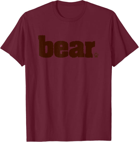 BEAR Manly Men Gay Pride Queer T-Shirt - T-Shirt | Maroon