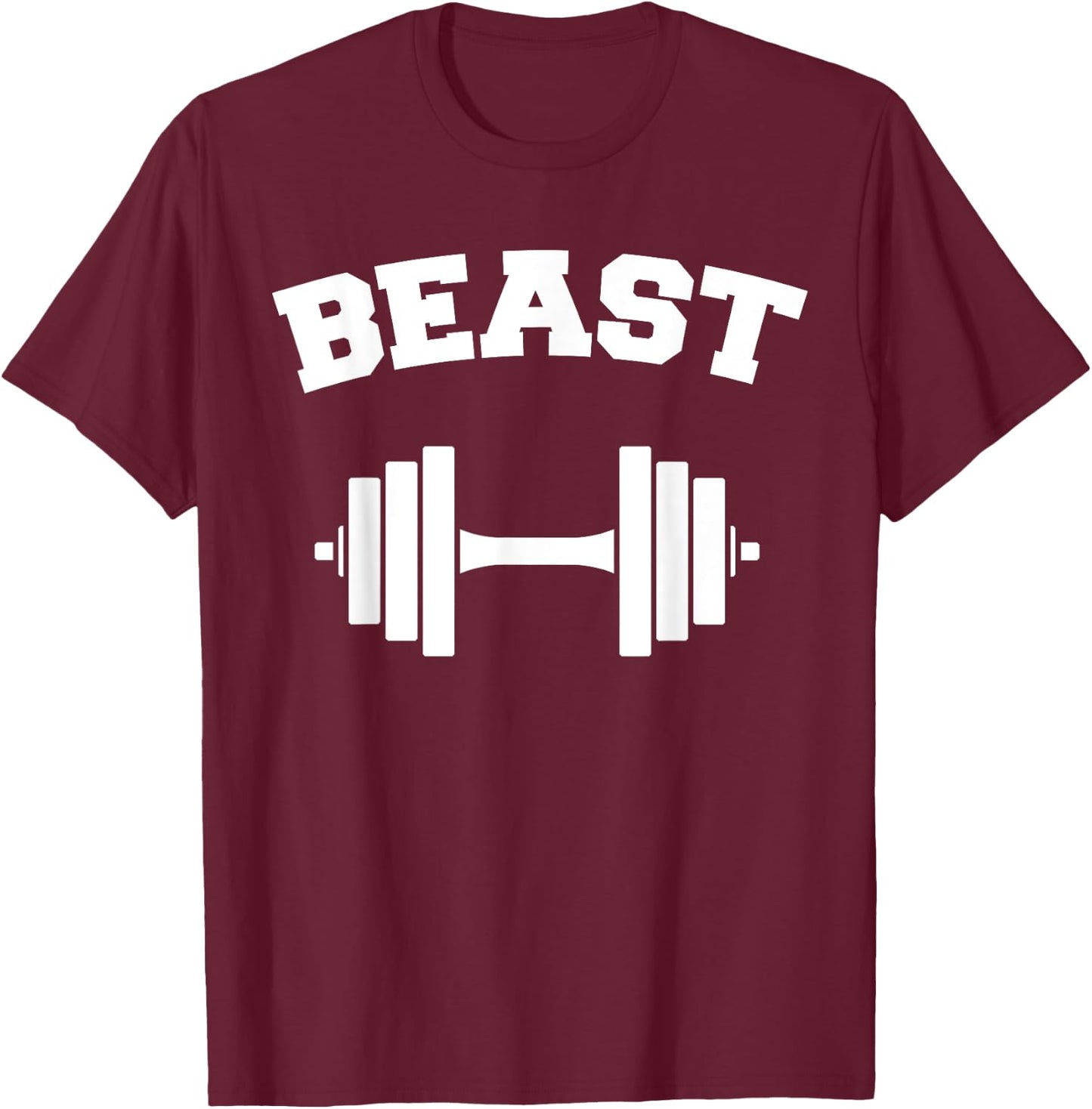 Beast Couples Weightlifting Beast T-Shirt - T-Shirt | Maroon