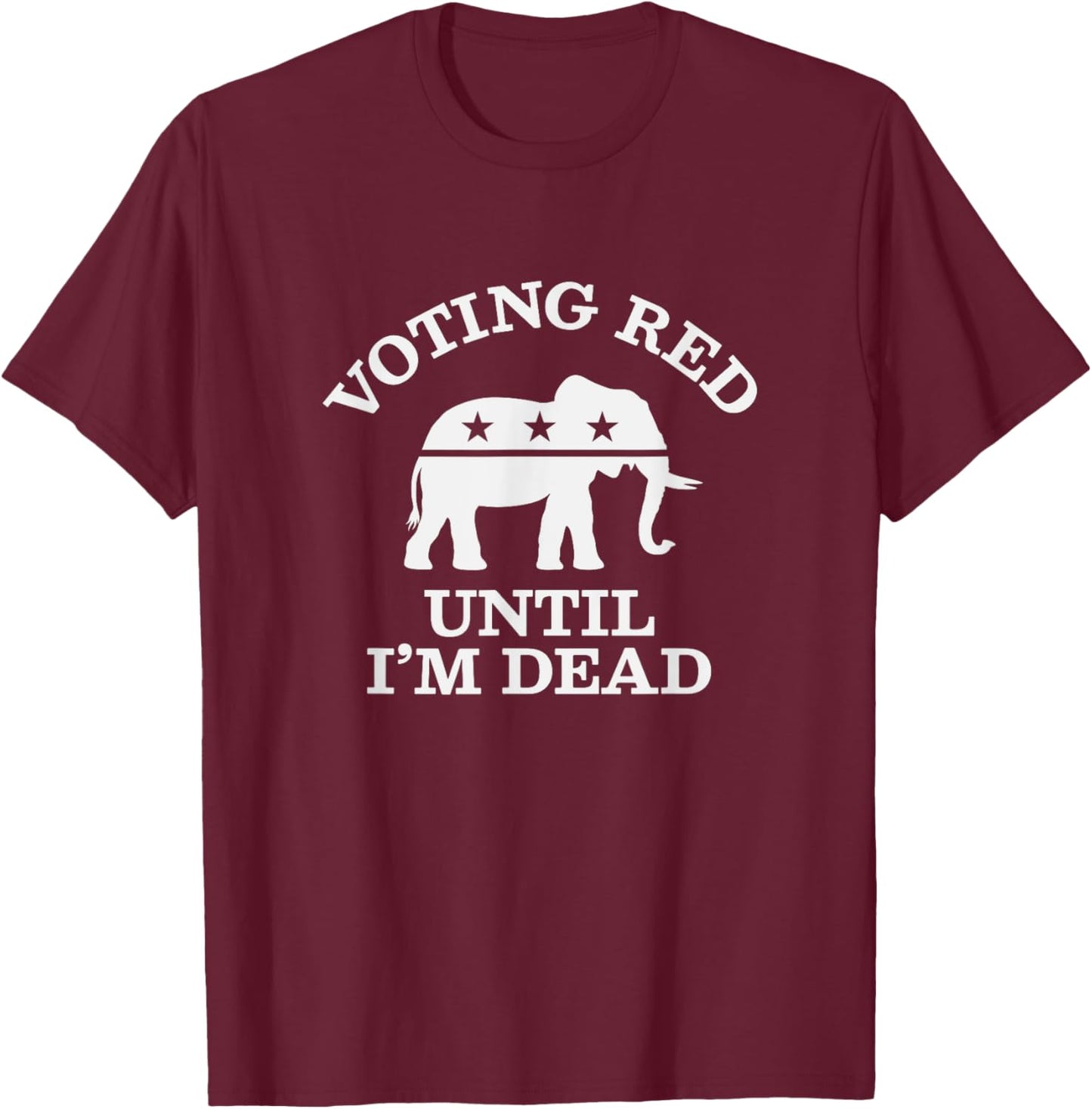 Vote Red Election Ballot, Republican Raised Right T-Shirt - T-Shirt | Maroon