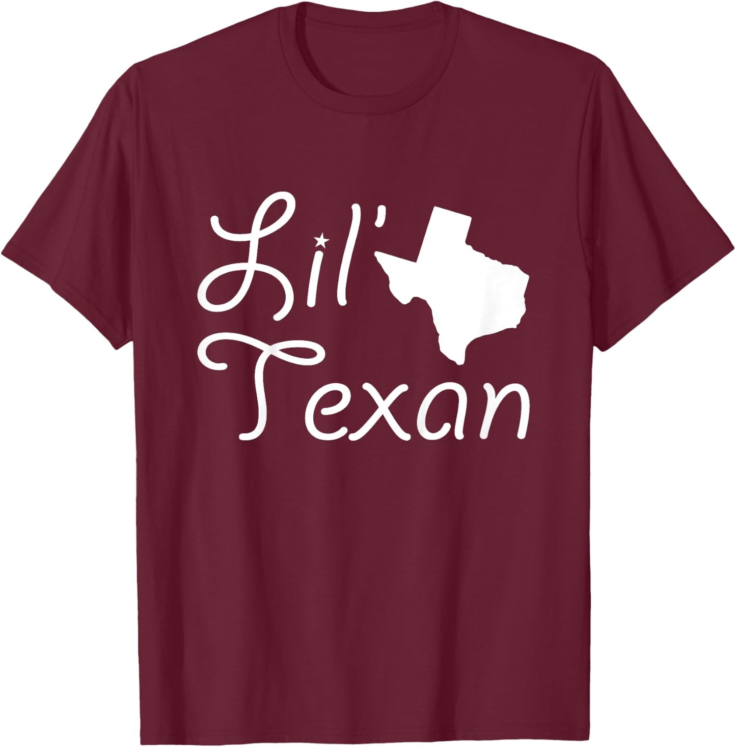 Lil' Texan | Funny Texas Kid Toddler | Boy Girl T-Shirt - T-Shirt | Maroon