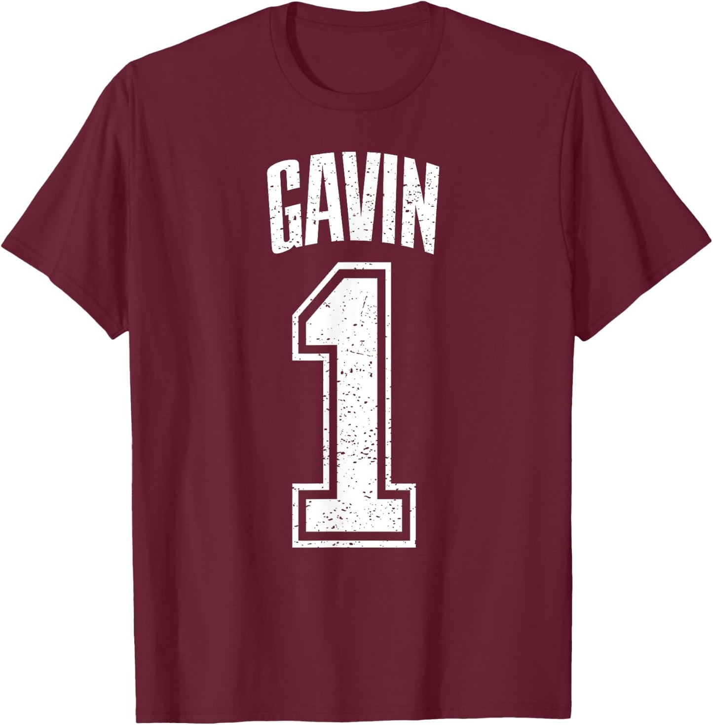 Gavin Supporter Number 1 Greatest Fan T-Shirt - T-Shirt | Maroon