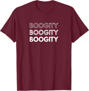 BOOGITY | Funny Words On T-Shirt - T-Shirt | Maroon