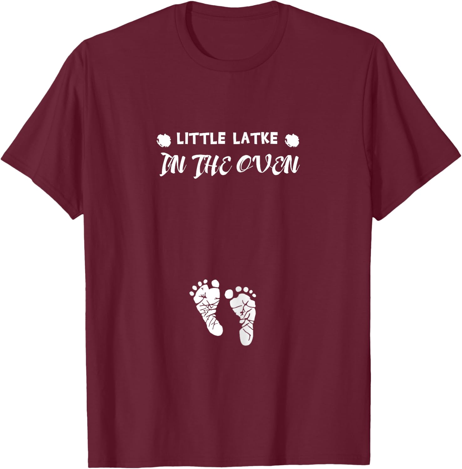 Hanukkah Mom To Be Pregnancy Baby Announcement T-Shirt - T-Shirt | Maroon