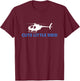 Cute Little Bird | Aviation | Helicopter T-Shirt - T-Shirt | Maroon