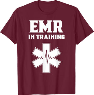 Emergency Medical Responder In Training Emr Emt Ambulance T-Shirt - T-Shirt | Maroon
