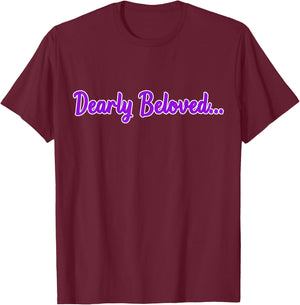 Dearly Beloved Purple 80s Retro Concert 1980's T-Shirt - T-Shirt | Maroon