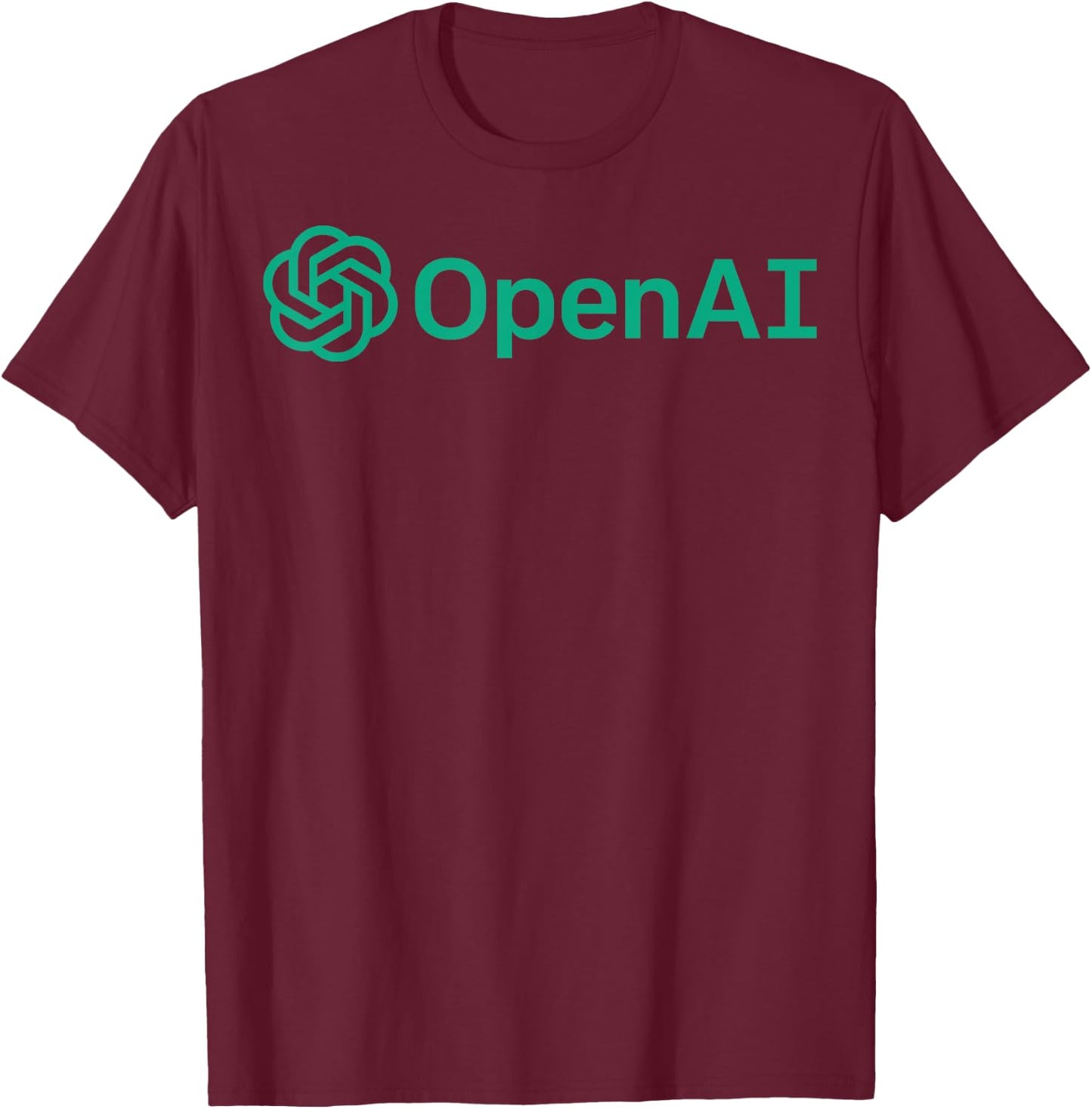 OpenAI Artificial Intelligence Nerdy Computer Programmer T-Shirt - T-Shirt | Maroon