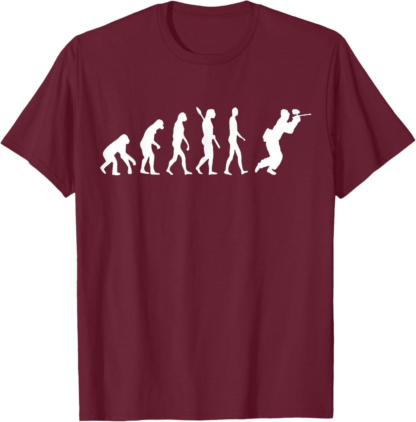 Paintballspieler Paintball Spieler Freizeit Sport Paintball Player Evolution T-Shirt - T-Shirt | Maroon