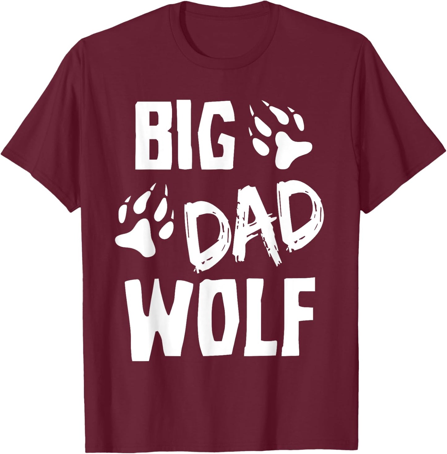 Halloween Shirt Dad Men Funny Costume Daddy Big Dad Wolf T-Shirt - T-Shirt | Maroon
