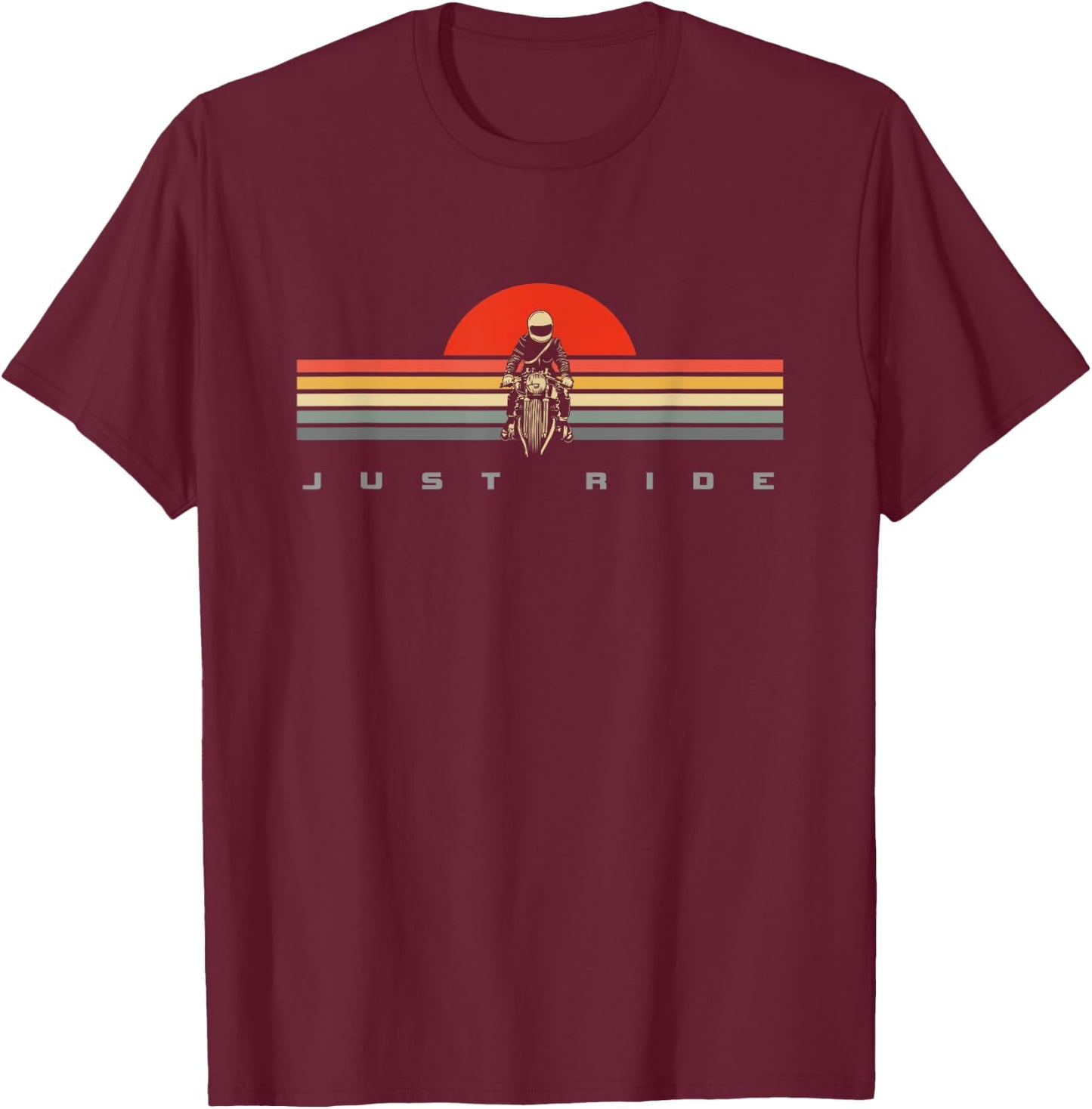 Motorcycle Apparel - Motorcycle T-Shirt - T-Shirt | Maroon