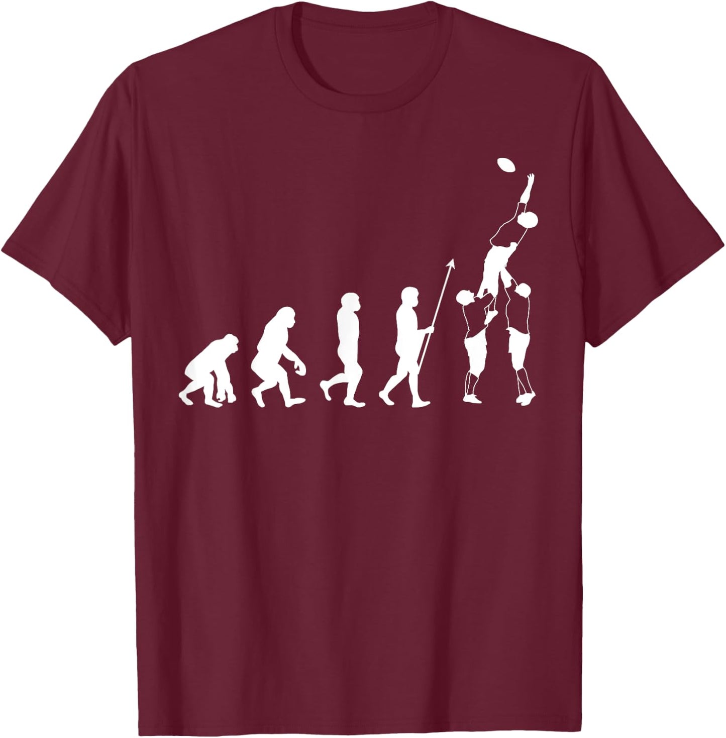 Evolution Rugby Player – XV France Rugby Gift T-Shirt - T-Shirt | Maroon