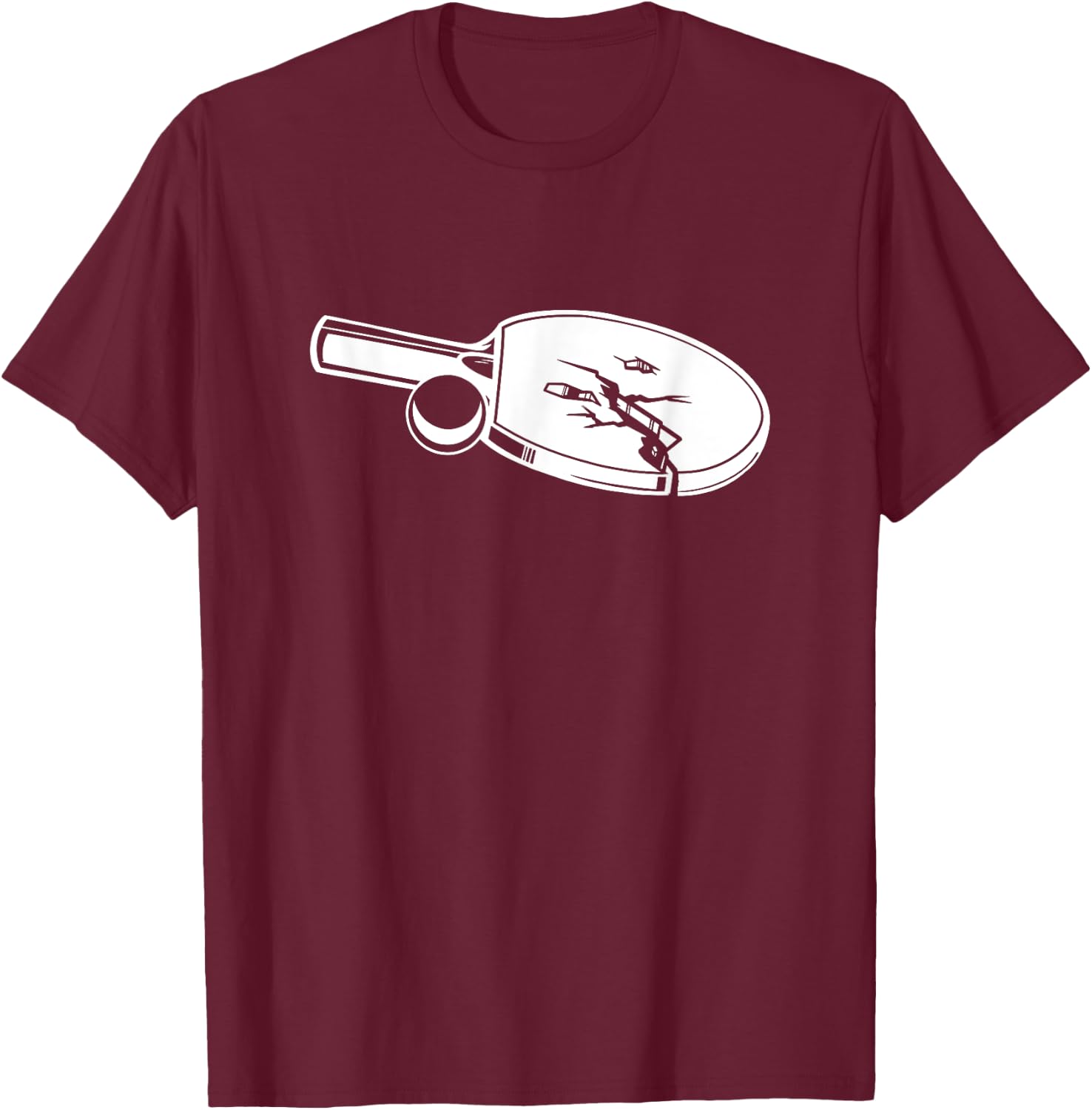 Table tennis old butterfly design for table tennis players T-Shirt - T-Shirt | Maroon