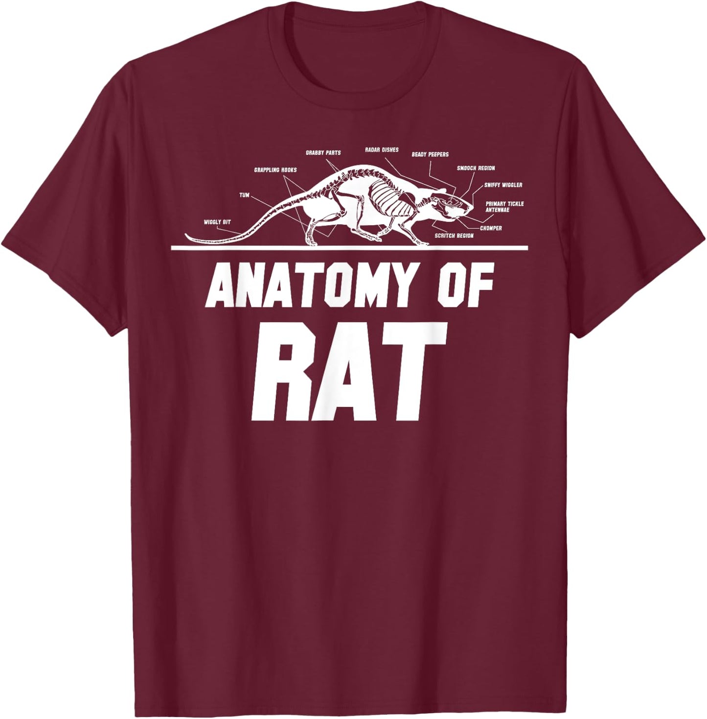 Anatomy of Rat - Rat Costume Mouse Rat T-Shirt - T-Shirt | Maroon