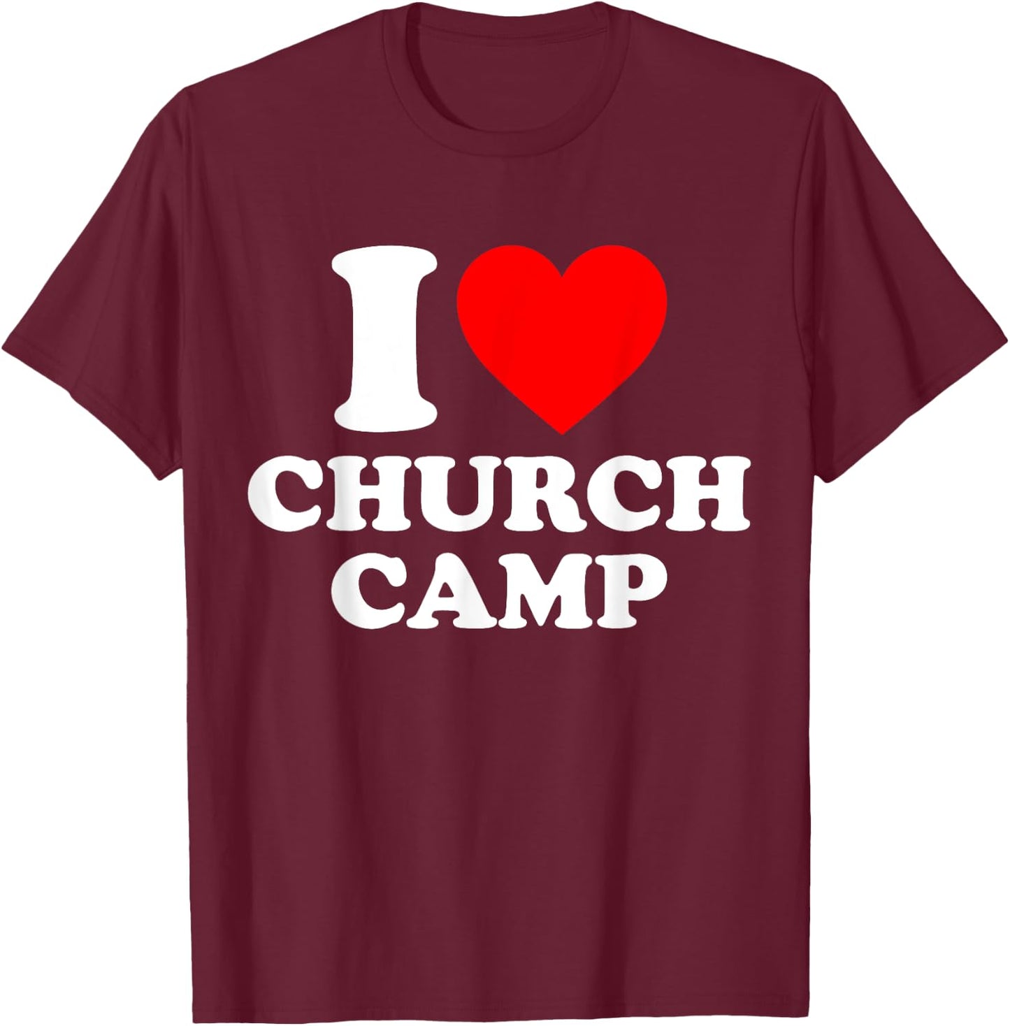 VBS I Love Church Camp Christian Vacation Bible School Jesus T-Shirt - T-Shirt | Maroon