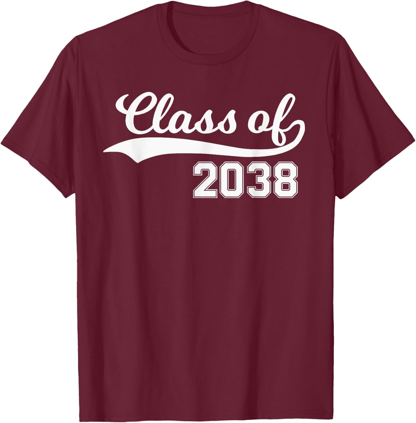 Class of 2038 Grow with Me First Day of School T-Shirt - T-Shirt | Maroon
