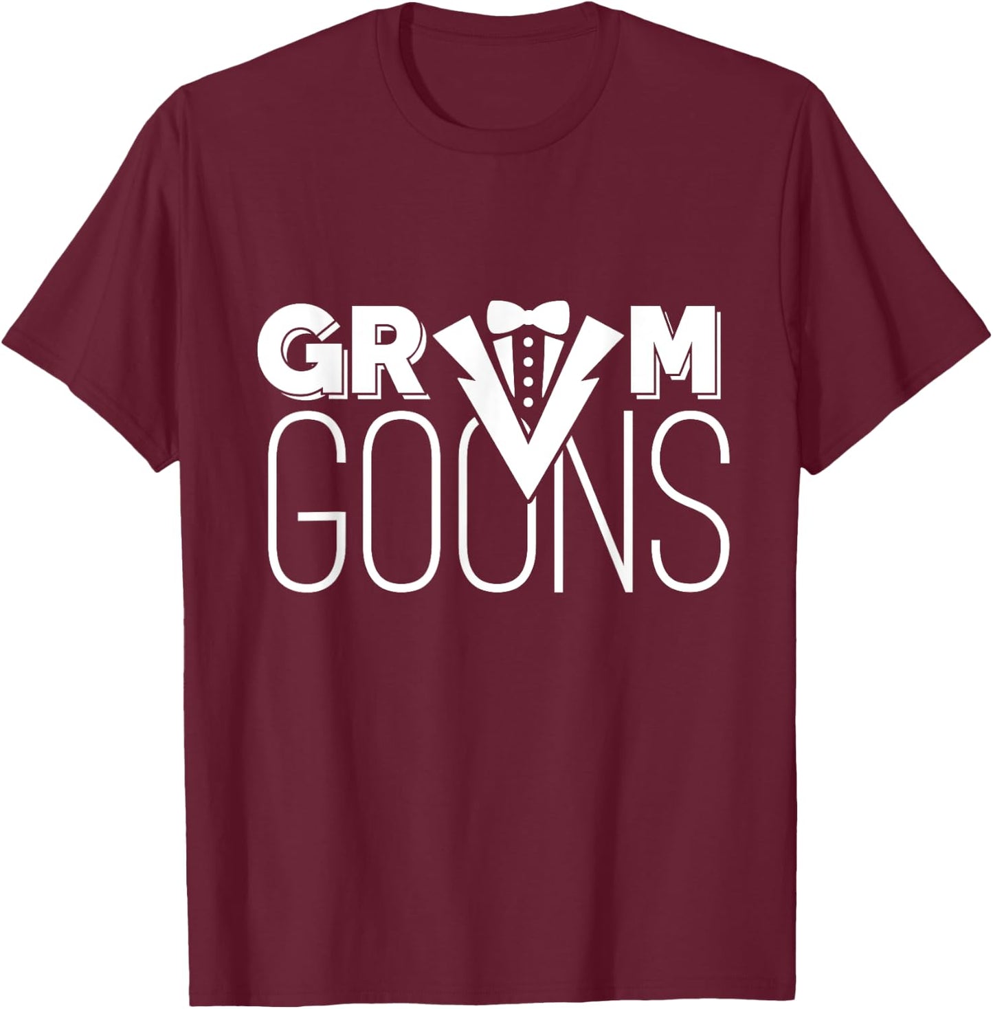 Grooms Goons Groomsman T-Shirt - T-Shirt | Maroon
