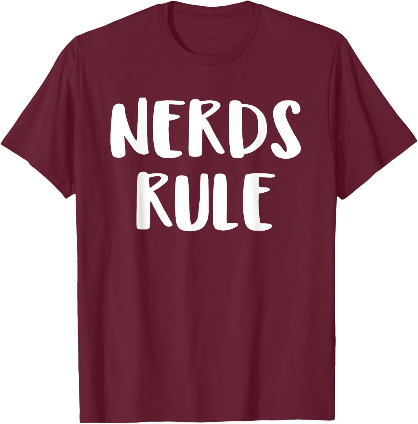 Nerds Rule Graphic T-Shirt - T-Shirt | Maroon