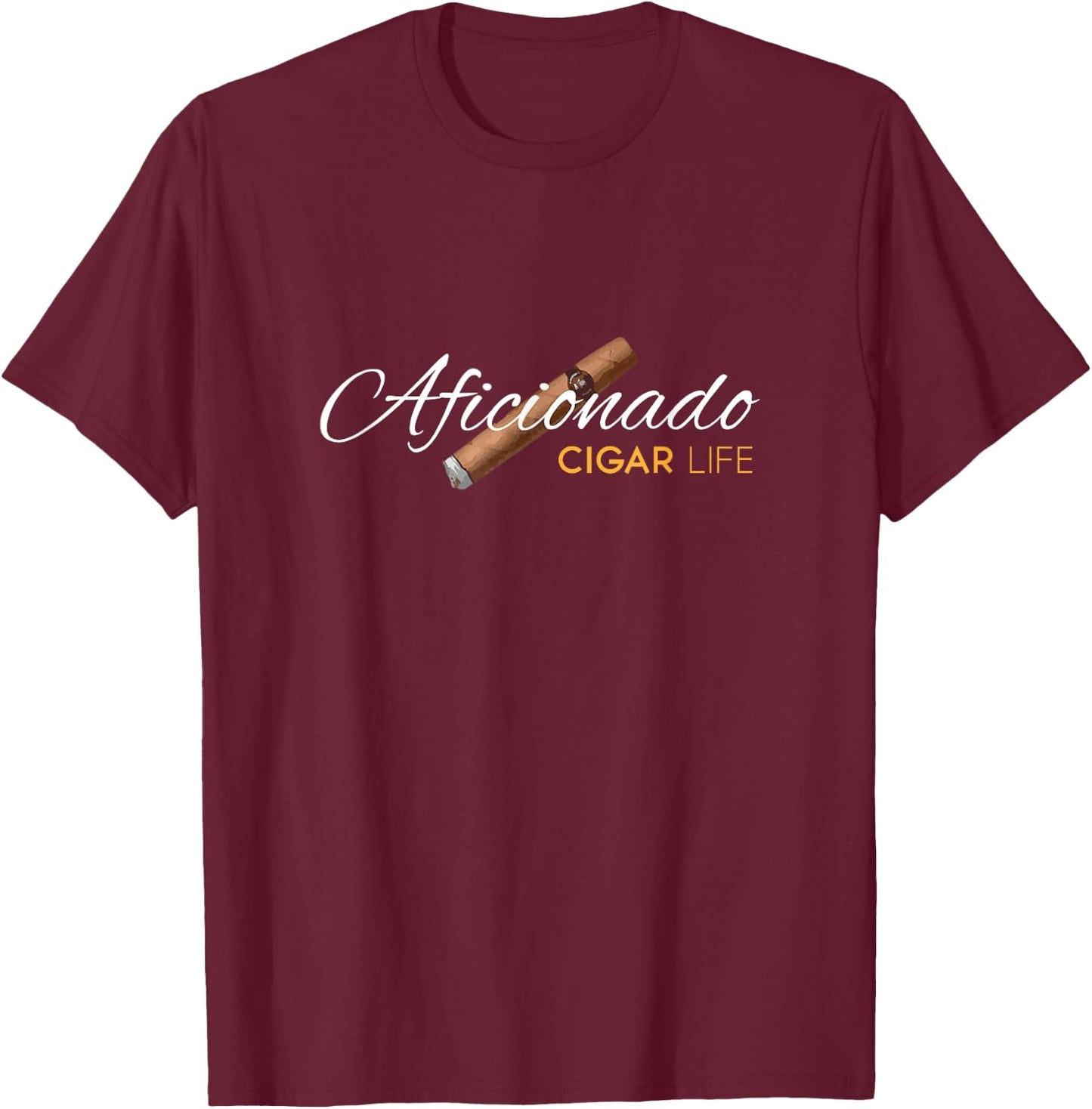 Cigar Aficionado. Cigar Life T-Shirt - T-Shirt | Maroon