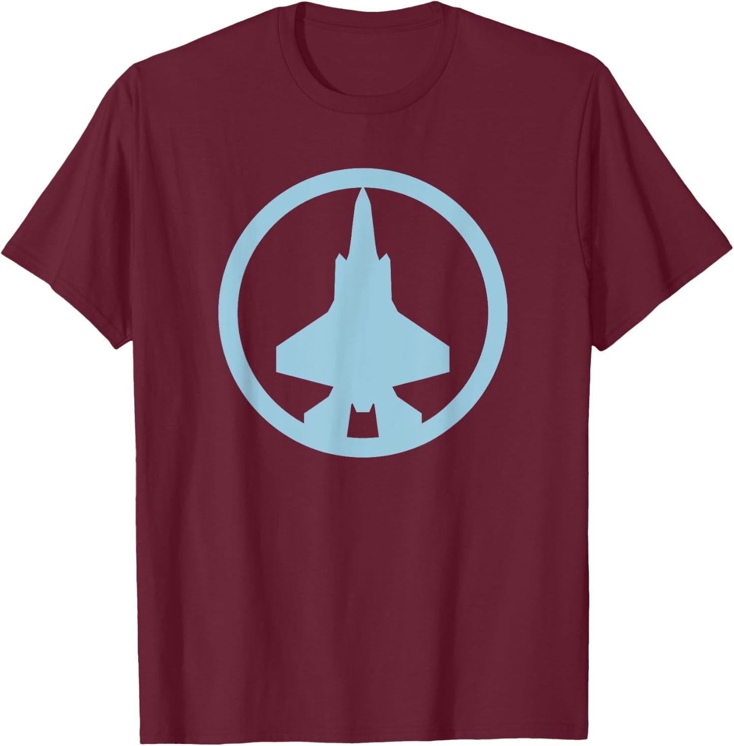 F-35 Lightning II (Blue) Air Force Military Jet T-Shirt - T-Shirt | Maroon