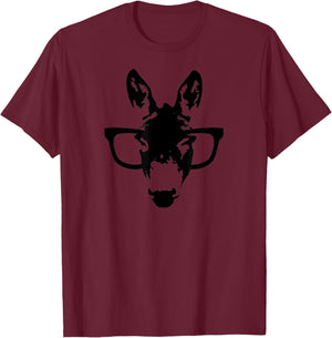 Smart Ass Intellectual Nerdy Donkey Geek Glasses Funny Gift T-Shirt - T-Shirt | Maroon
