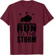 Run To The Storm - Bison American Fitness Sports Motivation T-Shirt - T-Shirt | Maroon