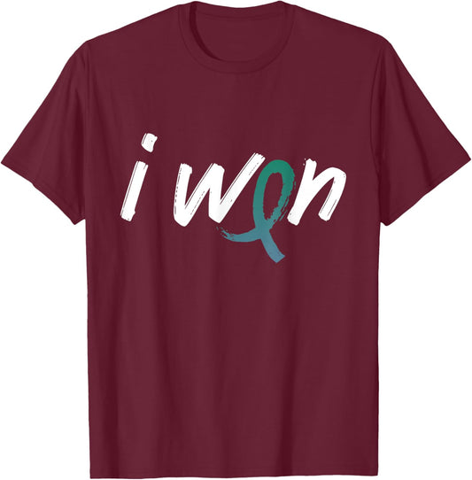 Anal Cancer Awareness - I Won Survivor Fighter T-Shirt - T-Shirt | Maroon