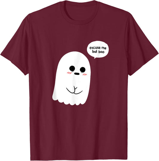 Funny Halloween Excuse Me But Boo Costume T-Shirt - T-Shirt | Maroon
