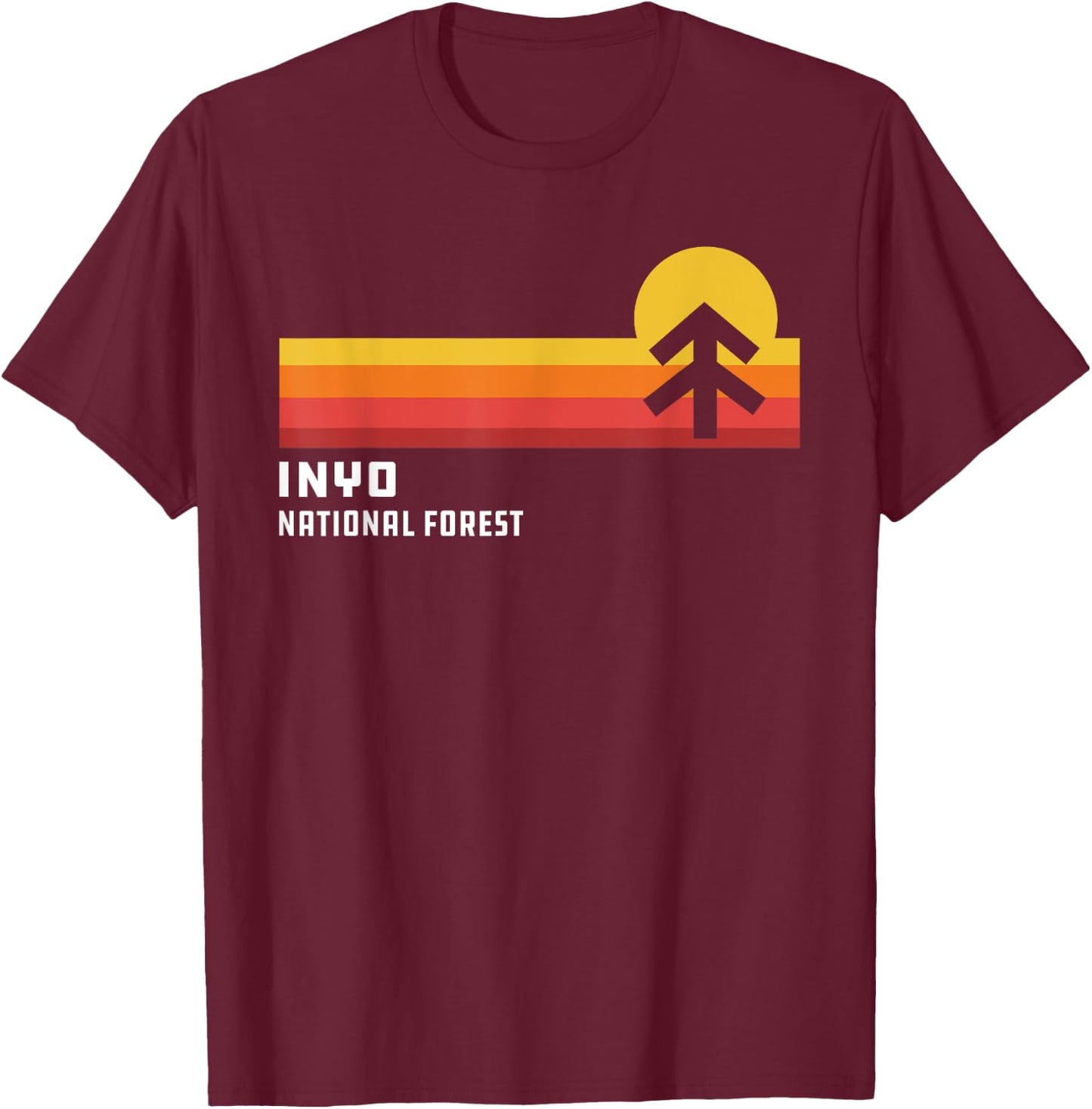 Inyo National Forest Bishop California T-Shirt - T-Shirt | Maroon