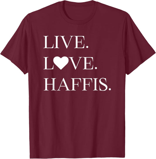 Live Love Haffis | Haflinger T-Shirt - T-Shirt | Maroon