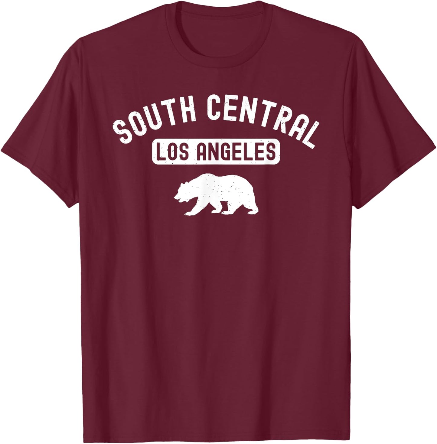 South Central Los Angeles Street LA Slauson Crenshaw 323 LA T-Shirt - T-Shirt | Maroon