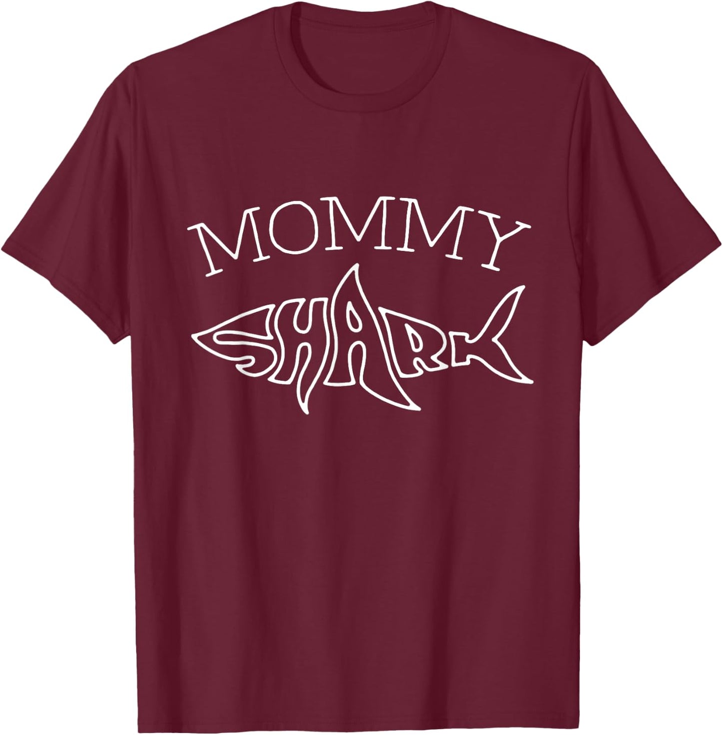 Mommy Birthday Shark Mom Matching Family Women T-Shirt - T-Shirt | Maroon