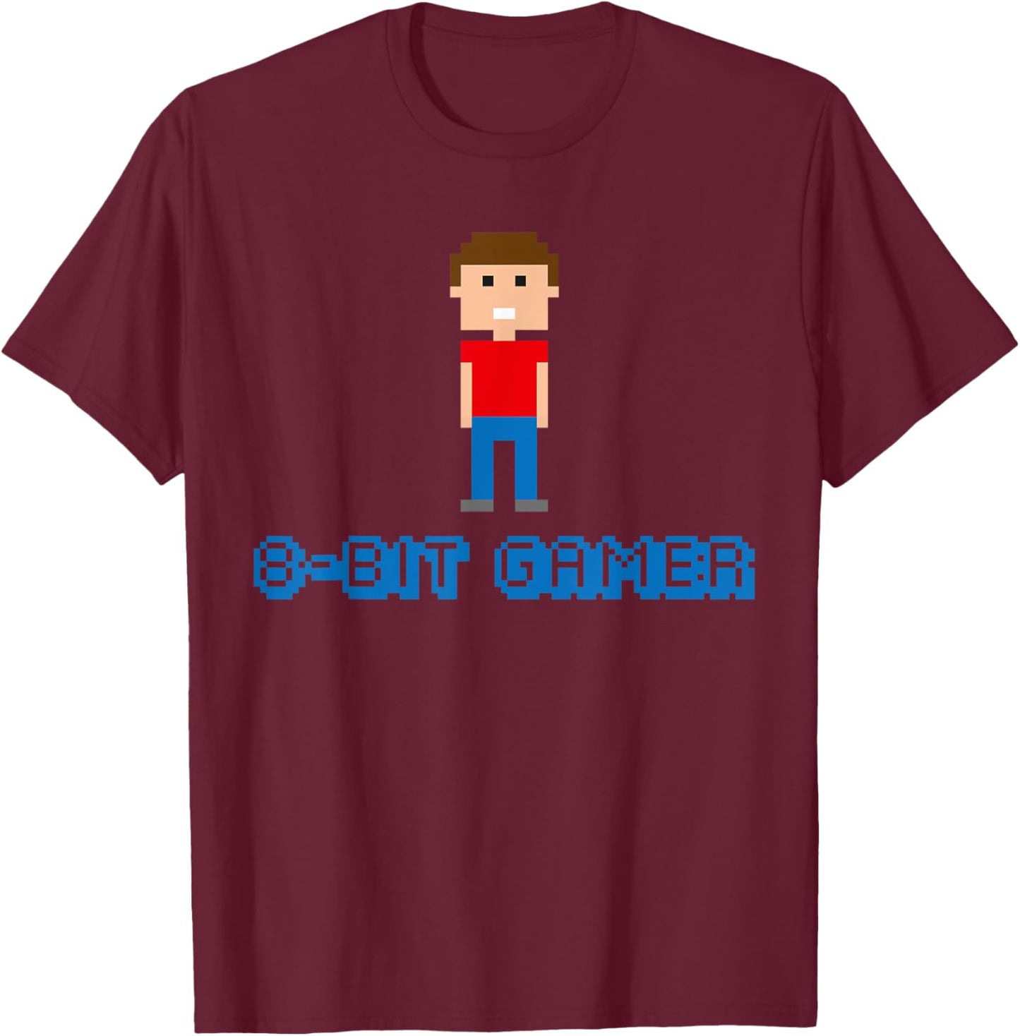 8-Bit Gamer T-Shirt - T-Shirt | Maroon