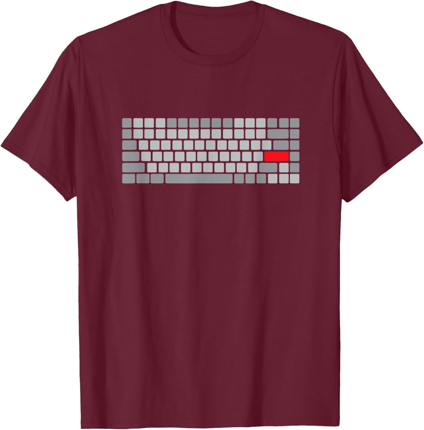 Mechanical Keyboard Red Enter Key T-Shirt - T-Shirt | Maroon