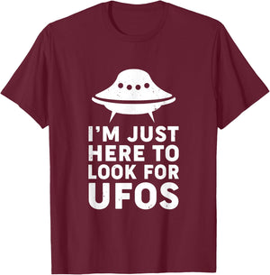 Funny UFO Believer Alien T-Shirt - T-Shirt | Maroon