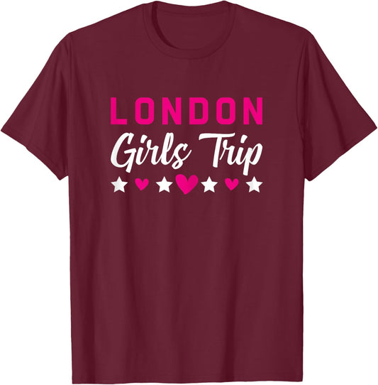 London Girls Trip Holiday Party Gift Farewell Squad T-Shirt - T-Shirt | Maroon