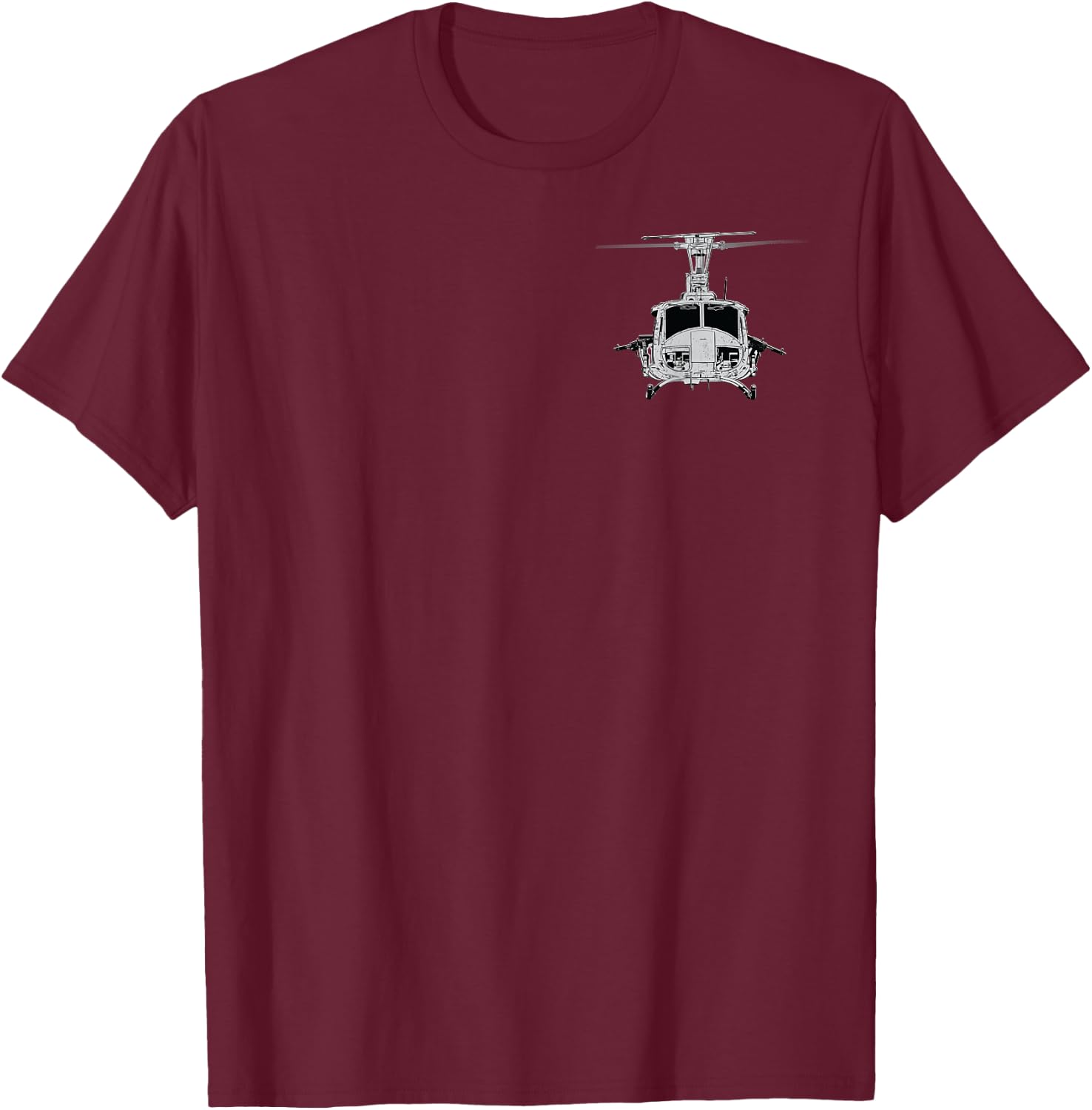Military Aviation Vehicle Classic Huey Distress for Birthday T-Shirt - T-Shirt | Maroon