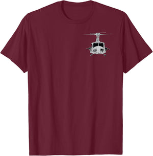 Military Aviation Vehicle Classic Huey Distress for Birthday T-Shirt - T-Shirt | Maroon