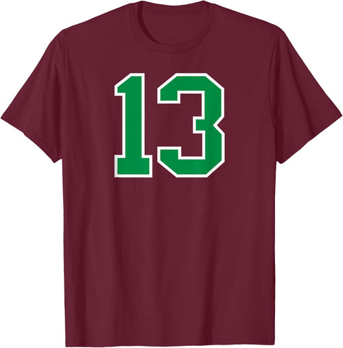 Number #13 Sport Green Varsity Number