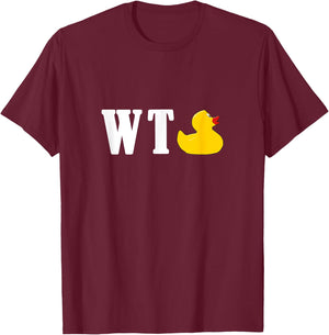Funny WTF What the Duck Saying Parody Gift T-Shirt - T-Shirt | Maroon