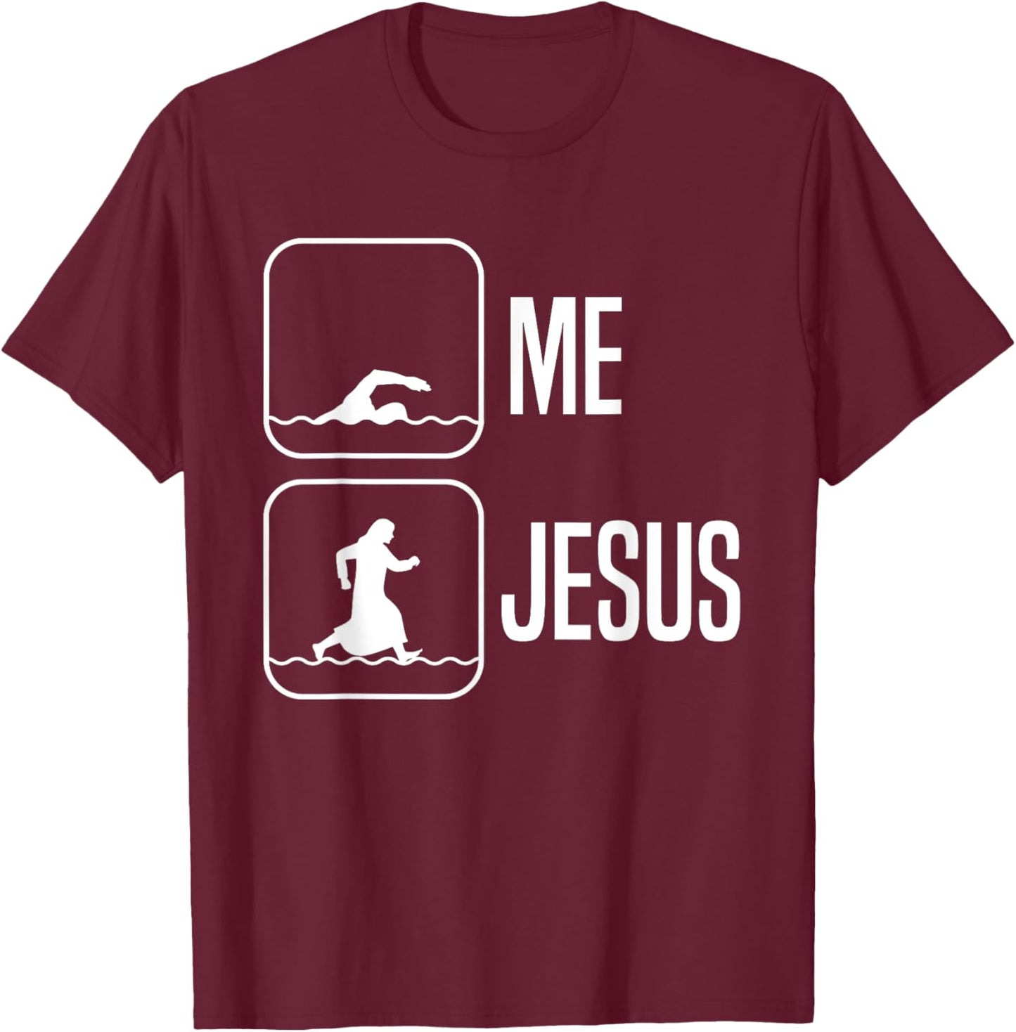 Funny Jesus Gift Men Women Cool Religious Christian Jesus T-Shirt - T-Shirt | Maroon