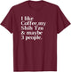 Shih Tzu Funny Dog Owner Coffee Lover Gift Women Men T-Shirt - T-Shirt | Maroon