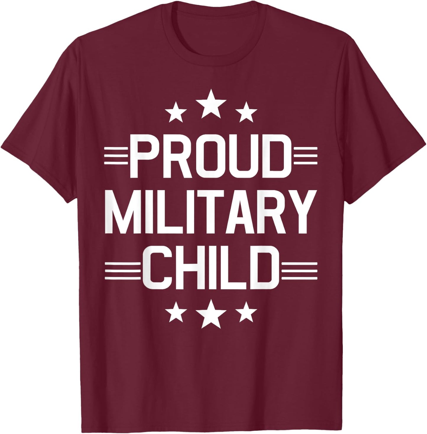 Purple Proud Military Child - Month of the Military Child T-Shirt - T-Shirt | Maroon