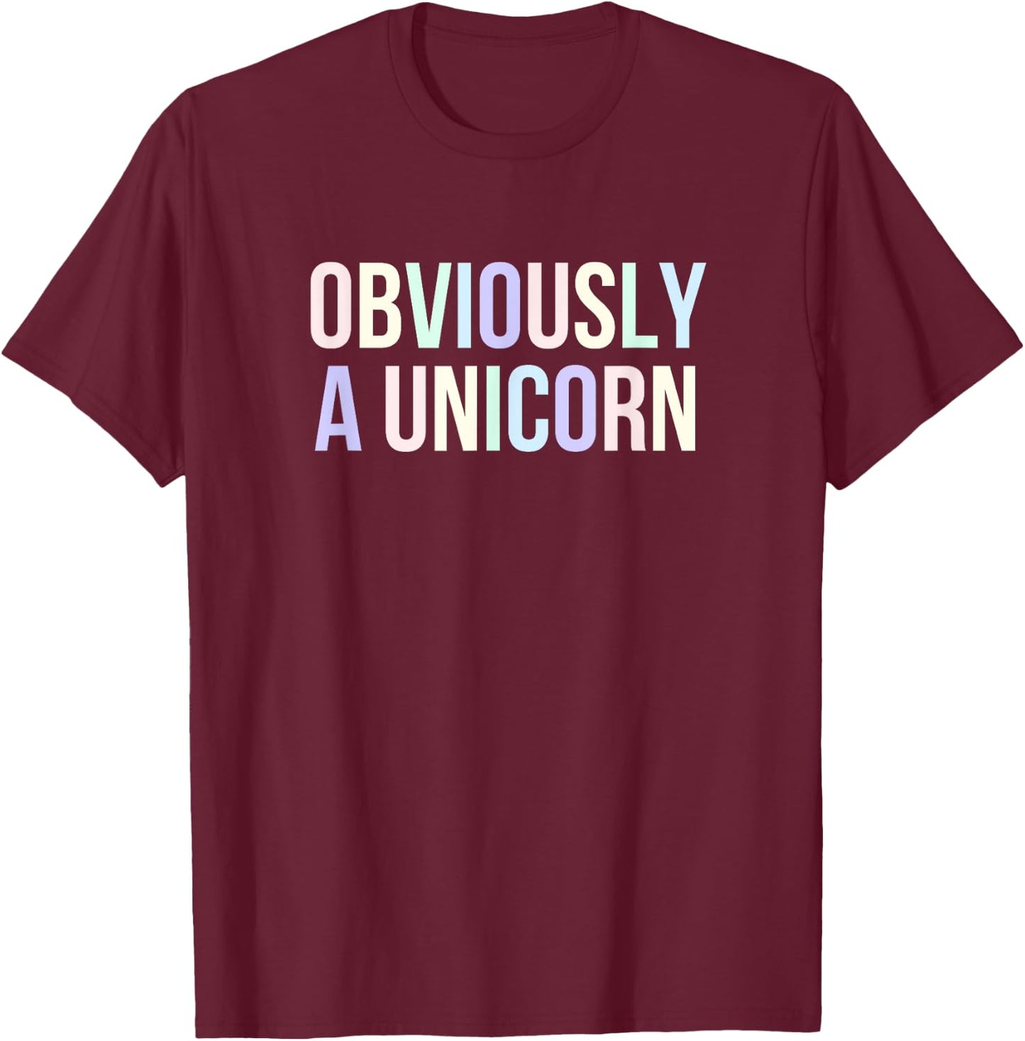 Obviously A Unicorn T-Shirt - T-Shirt | Maroon